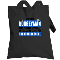 Trenton Hassell Boogeyman Checks Closet For Dallas Basketball Totebag