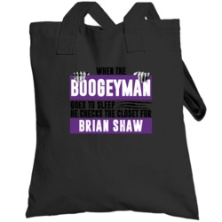 Brian Shaw Boogeyman Checks Closet For Los Angeles Basketball Totebag
