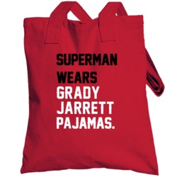 Superman Wears Grady Jarrett Pajamas Atlanta Football Player Totebag