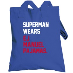 Superman Wears Ej Manuel Pajamas Buffalo Football Player Totebag