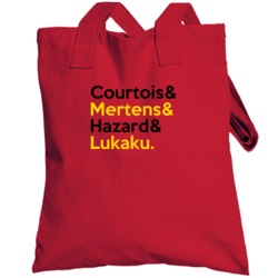 Courtois Mertens Hazard Lukaku Belgium Soccer Totebag