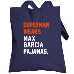Superman Wears Max Garcia Pajamas Denver Football Player Totebag
