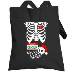 Baby Carson Custom Christmas Holiday Nametag X Ray Skeleton Maternity 