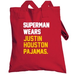 Superman Wears Justin Houston Pajamas Kansas City Football Player Tote
