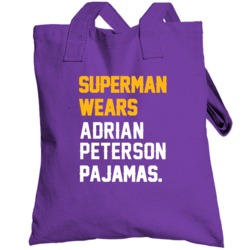 Superman Wears Adrian Peterson Pajamas Minnesota Football Player Toteb