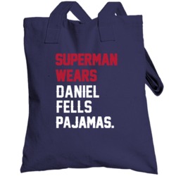 Superman Wears Daniel Fells Pajamas New York Football Player Totebag
