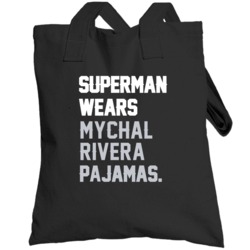 Superman Wears Mychal Rivera Pajamas Oakland Football Player Totebag