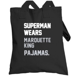 Superman Wears Marquette King Pajamas Oakland Football Player Totebag