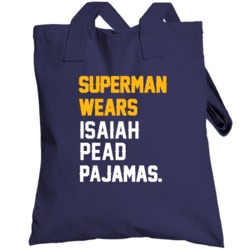 Superman Wears Isaiah Pead Pajamas St Louis Football Player Totebag