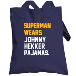 Superman Wears Johnny Hekker Pajamas St Louis Football Player Totebag