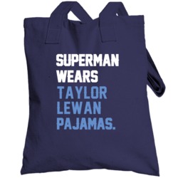 Superman Wears Taylor Lewan Pajamas Tennessee Football Player Totebag