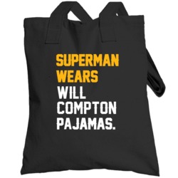 Superman Wears Will Compton Pajamas Washington Football Player Totebag