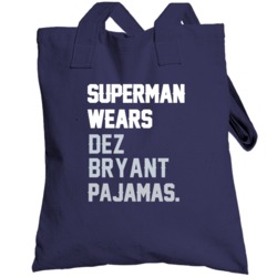Superman Wears Dez Bryant Pajamas Dallas Football Player Totebag