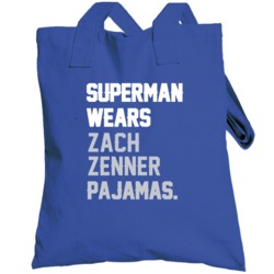 Superman Wears Zach Zenner Pajamas Detroit Football Player Totebag