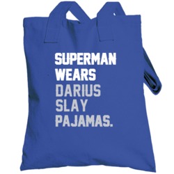 Superman Wears Darius Slay Pajamas Detroit Football Player Totebag