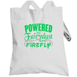 Powered By Fairydust And Firefly Funny Fairy Drinking Party Totebag