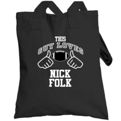 This Guy Loves Nick Folk New York NY Football Fan Sports T Shirts Tote