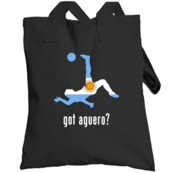 Sergio Aguero Argentina Fw Got Kick Football Soccer World Cup Totebag