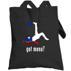 Eugenio Mena Chili Df Kick Football Soccer World Cup Totebag