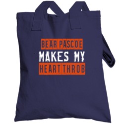 Bear Pascoe Makes My Heart Throb Chicago Football Player Cool Fan Tote