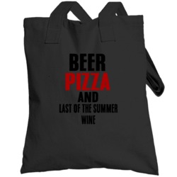 Beer Pizza And  Last Of The Summer Wine Tv Show Totebag