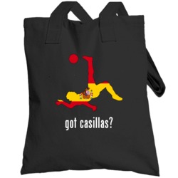 Iker Casillas Spain Gk Black Football Soccer World Cup Totebag