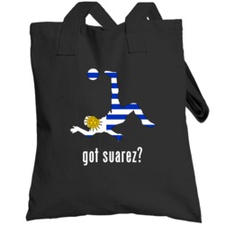 Luis Suarez Uruguay Fw Black Football Soccer World Cup Totebag