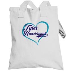 Tyler Hansbrough Love Heart Fan Charlotte Basketball Totebag