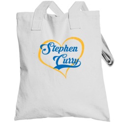Stephen Curry Love Heart Fan Golden State Basketball Totebag