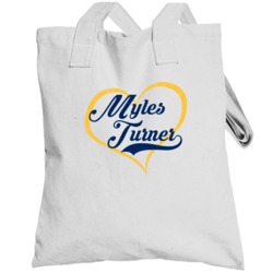 Myles Turner Love Heart Fan Indiana Basketball Totebag