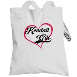Kendall Gill Love Heart Fan Chicago Basketball Totebag