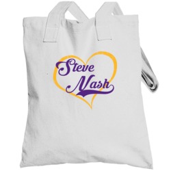 Steve Nash Love Heart Fan Los Angeles Basketball Totebag