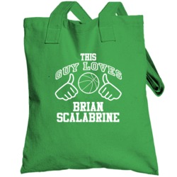 Brian Scalabrine This Guy Loves Heart Boston Basketball Totebag