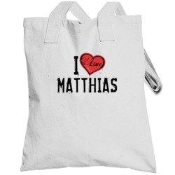 Matthias Love Heart Cool Trending Custom Name Valentines Gift Totebag