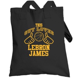 Lebron James This Guy Loves Heart Cleveland Basketball Totebag