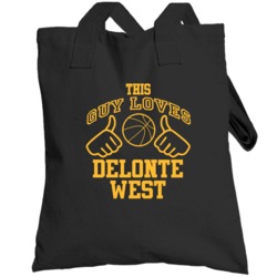 Delonte West This Guy Loves Heart Cleveland Basketball Totebag