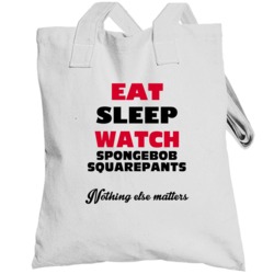 Eat Sleep Watch Spongebob Squarepants Sci Fi Cult Tv Show Totebag