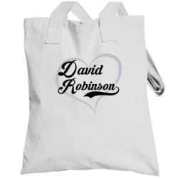 David Robinson Love Heart Fan San Antonio Basketball Totebag