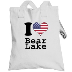 Bear Lake Michigan I Love Heart Usa Totebag