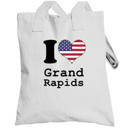 Grand Rapids Michigan I Love Heart Usa Totebag