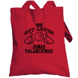 Jonas Valanciunas This Guy Loves Heart Toronto Basketball Totebag