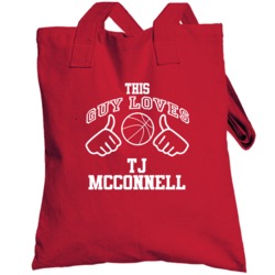 Tj Mcconnell This Guy Loves Heart Philadelphia Basketball Totebag