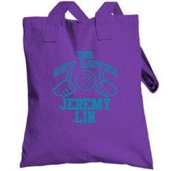 Jeremy Lin This Guy Loves Heart Charlotte Basketball Totebag