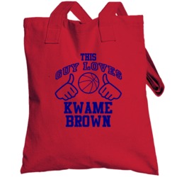 Kwame Brown This Guy Loves Heart Washington Basketball Totebag