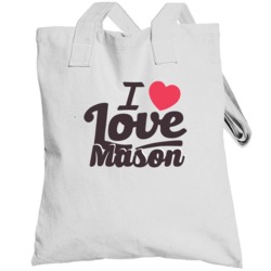 Mason I Love Boyfriend Girlfriend First Name Cool Valentines Totebag