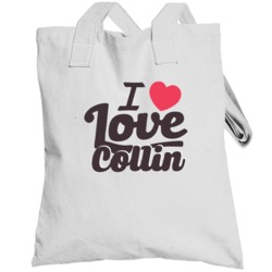 Collin I Love Boyfriend Girlfriend First Name Cool Valentines Totebag