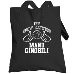 Manu Ginobili This Guy Loves Heart San Antonio Basketball Totebag