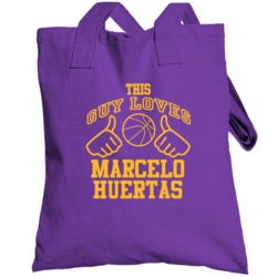 Marcelo Huertas This Guy Loves Heart Los Angeles Basketball Totebag