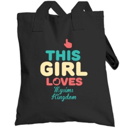 This Girl Loves Mysims Kingdom Popular Favorite Video Game Fan Totebag