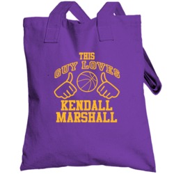Kendall Marshall This Guy Loves Heart Los Angeles Basketball Totebag